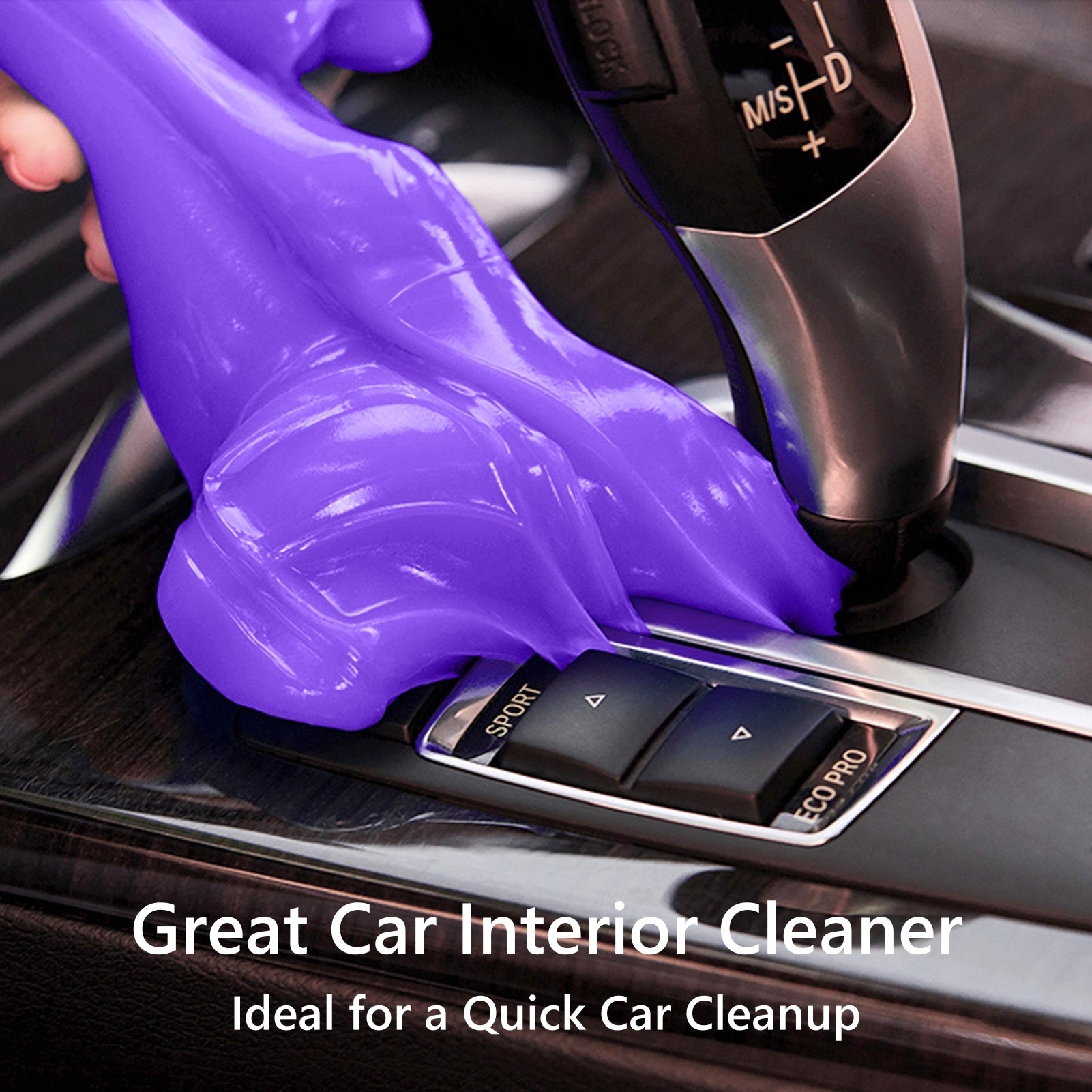 TeSabMi Car Cleaning Gel, Reusable Cleaning Putty for Car Interior Detailing, Air Vents, Dashboard, Cup Holder and Console Gaps