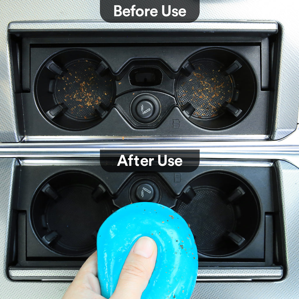 TeSabMi Car Cleaning Gel, Reusable Cleaning Putty for Car Interior Detailing, Air Vents, Dashboard, Cup Holder and Console Gaps Blue