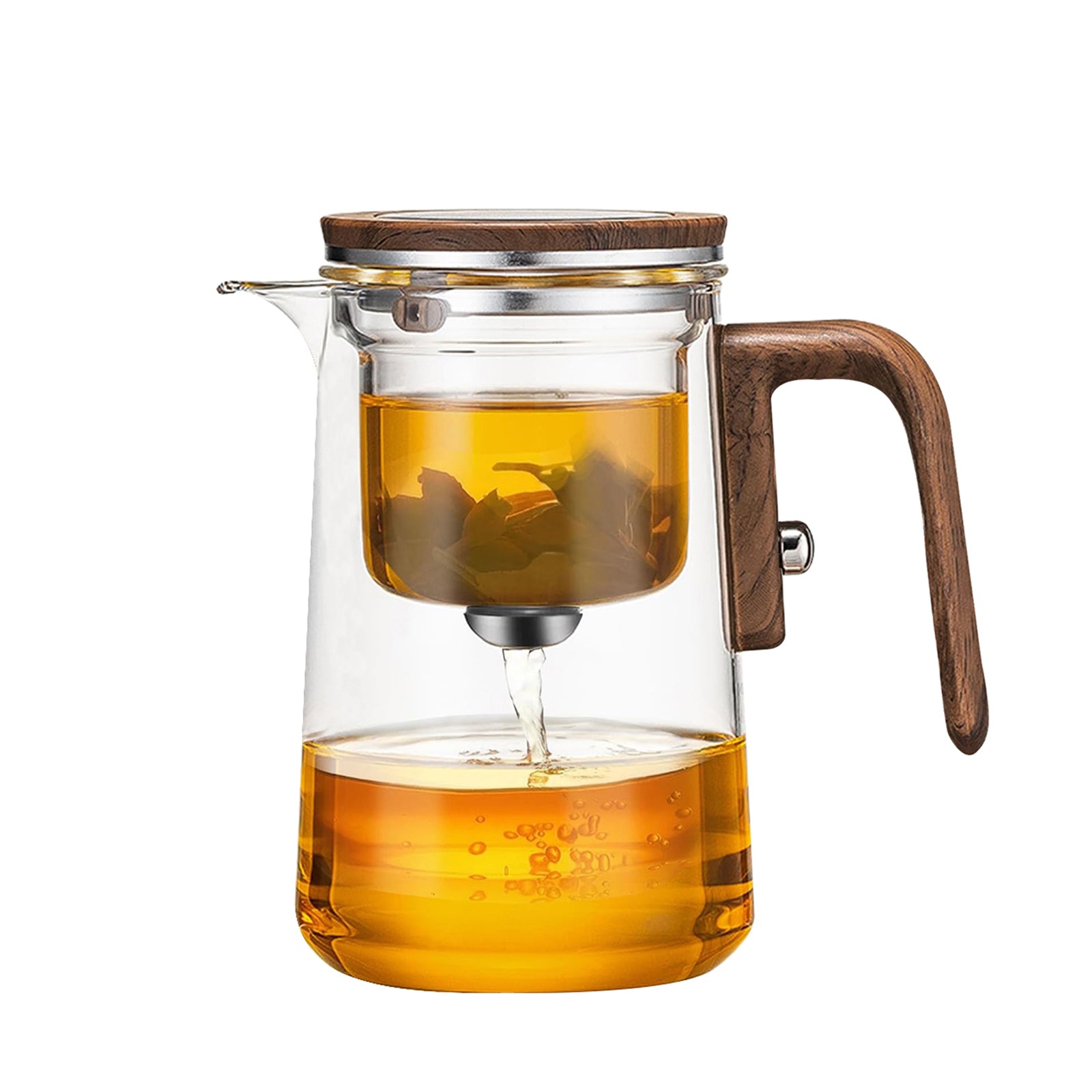 TeSabMi Enchanti Tea Pot, 800ML Witchcraft Magic Glass Teapot with Infuser Strainer & Lid, Magnetic Water Separation Maker for Loose Leaf Gift for Tea Lovers