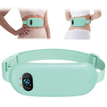 TeSabMi Cordless Heating Pad for Period Cramps, Portable Menstrual Heating Belt with 6 Heat Levels, 6 Vibration Modes, Gift for Women Her Green